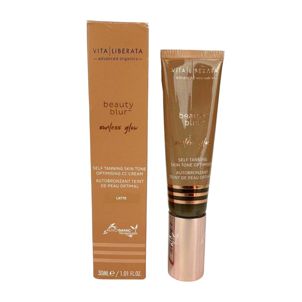 Vita Liberata Beauty Blur Self Tanning Skin Ton Optimising CC Cream "Latte" New